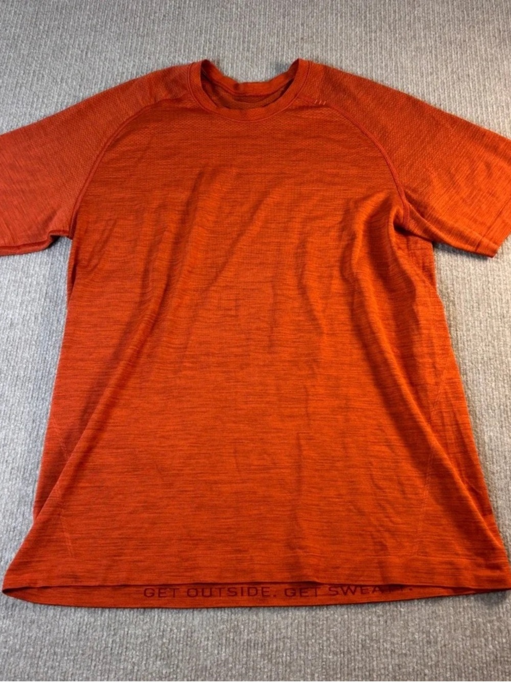 American Eagle Outfitters Orange Short-Sleeve Crew Raglan Tee